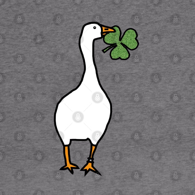 White Goose Steals Shamrock by ellenhenryart